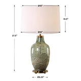 Modern European furniture - Green Translucent Glass Table Lamp - www.oroa.com