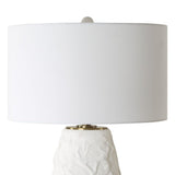 White Textured Ceramic Table Lamp | Uttermost Vida