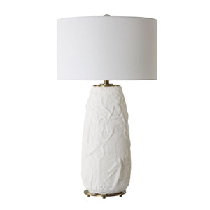   White Textured Ceramic Table Lamp | Oroa.com