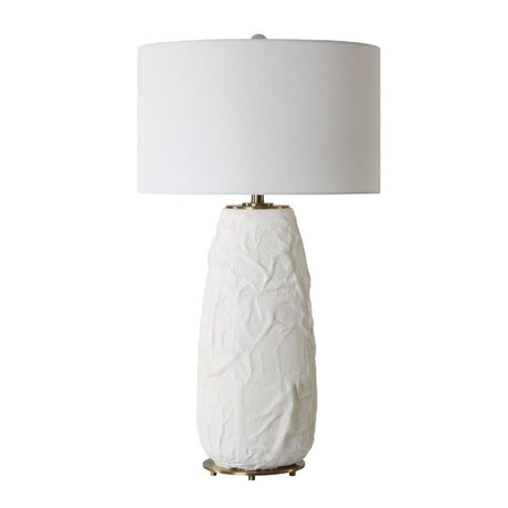 White Textured Ceramic Table Lamp | Uttermost Vida