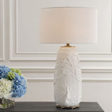 White Textured Ceramic Table Lamp | Uttermost Vida