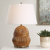 Aged Rattan Table Lamp | Uttermost Reed