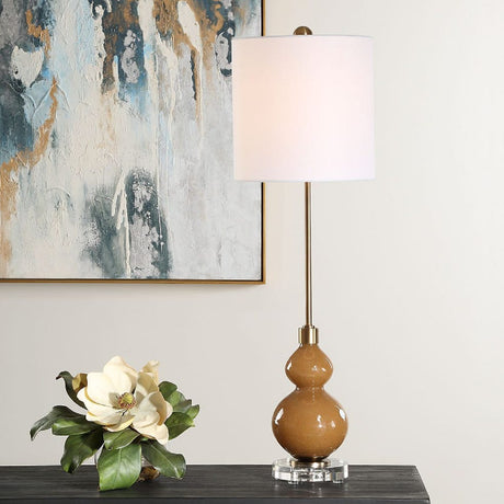 Brown Seeded Glass Buffet Lamp | Uttermost Sienna