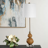 Brown Seeded Glass Buffet Lamp | Uttermost Sienna