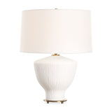 White Ribbed Ceramic Table Lamp | Uttermost Maisie