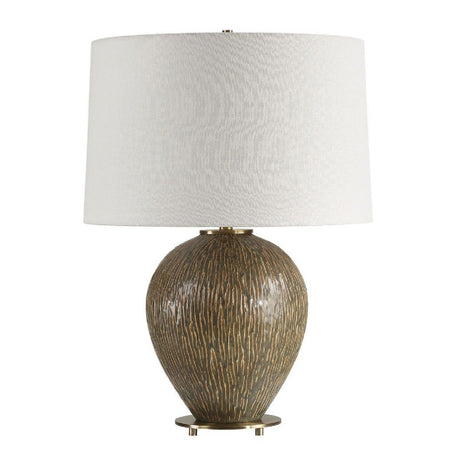 Distressed Brown Ceramic Table Lamp | Uttermost Rya