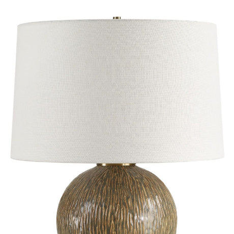 Distressed Brown Ceramic Table Lamp | Uttermost Rya