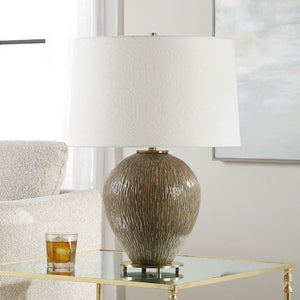   Distressed Brown Ceramic Table Lamp | Oroa.com