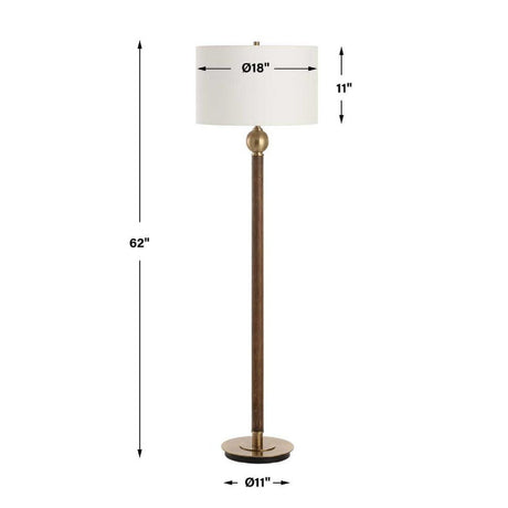 Dark Oak Stem Floor Lamp | Uttermost Keros