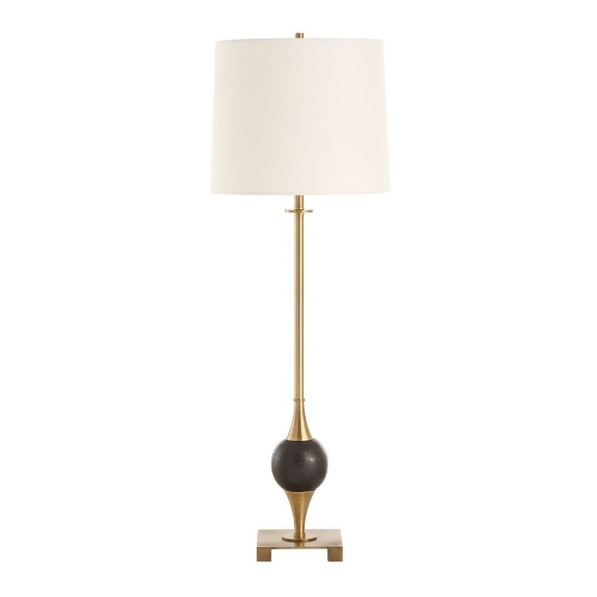 White Linen Shade Buffet Lamp | Uttermost Dempsey - www.oroa.com