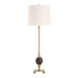 White Linen Shade Buffet Lamp | Uttermost Dempsey - www.oroa.com