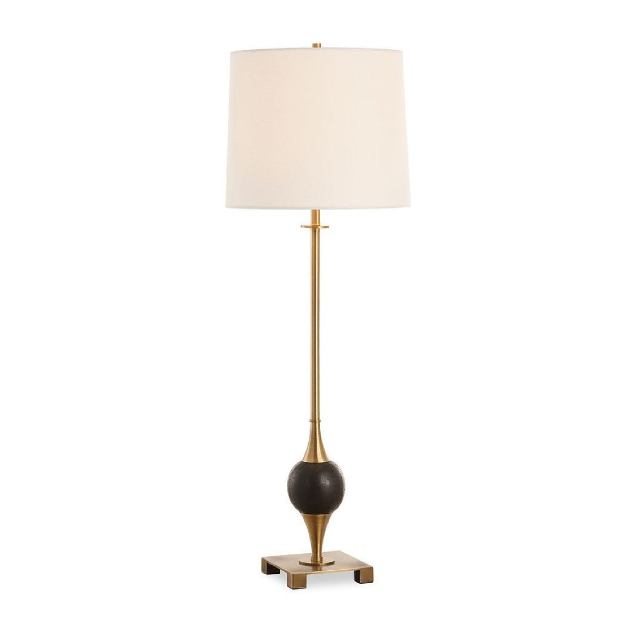 White Linen Shade Buffet Lamp | Uttermost Dempsey - www.oroa.com