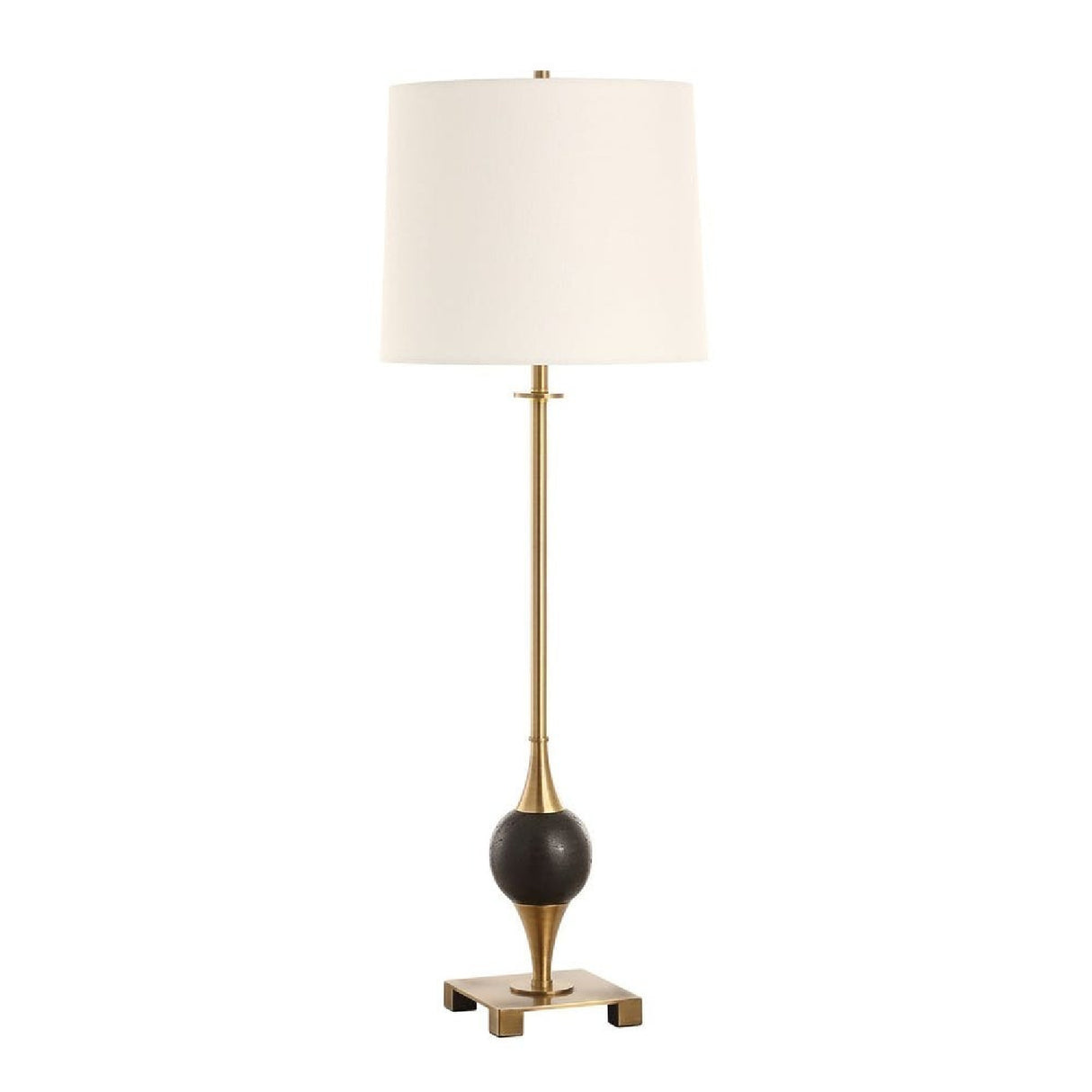 White Linen Shade Buffet Lamp | Uttermost Dempsey - www.oroa.com