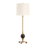 White Linen Shade Buffet Lamp | Uttermost Dempsey - www.oroa.com