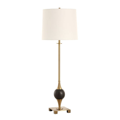 White Linen Shade Buffet Lamp by Uttermost Dempsey, alternate view 3