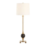 White Linen Shade Buffet Lamp | Uttermost Dempsey - www.oroa.com