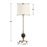 White Linen Shade Buffet Lamp | Uttermost Dempsey - www.oroa.com