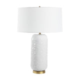 White Linen Drum Table Lamp | Uttermost Iona