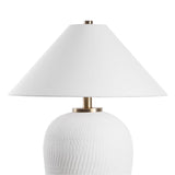 Hand-Carved White Ceramic Table Lamp | Uttermost Merriton