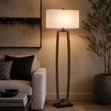 Modern European furniture - Carved Antique Gold Floor Lamp - www.oroa.com