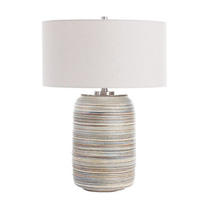 Earth-Toned Stripe Ceramic Table Lamp L by Uttermost Prospect