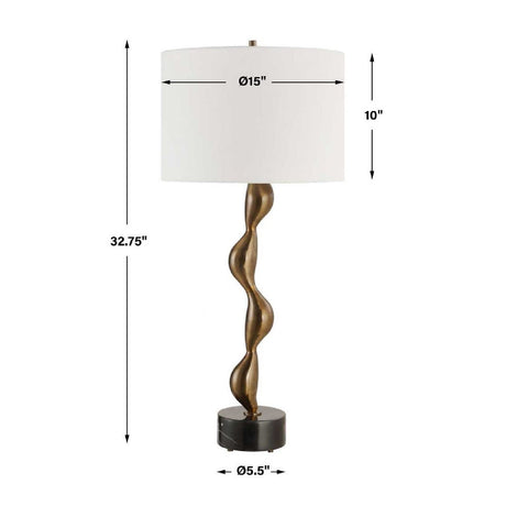 Organic-Curved Bronze Table Lamp | Uttermost Remolino