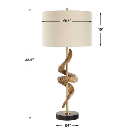 Horn-Inspired Base Table Lamp | Uttermost Rams Horn