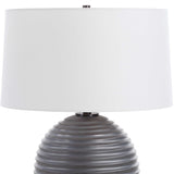 Bronze Ribbed Ceramic Table Lamp | Uttermost Chelsom