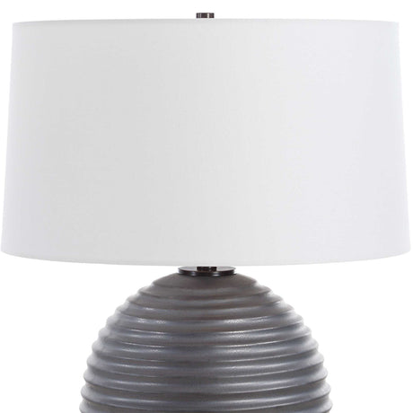 Bronze Ribbed Ceramic Table Lamp | Uttermost Chelsom