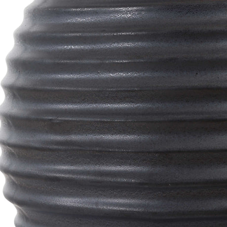 Bronze Ribbed Ceramic Table Lamp | Uttermost Chelsom