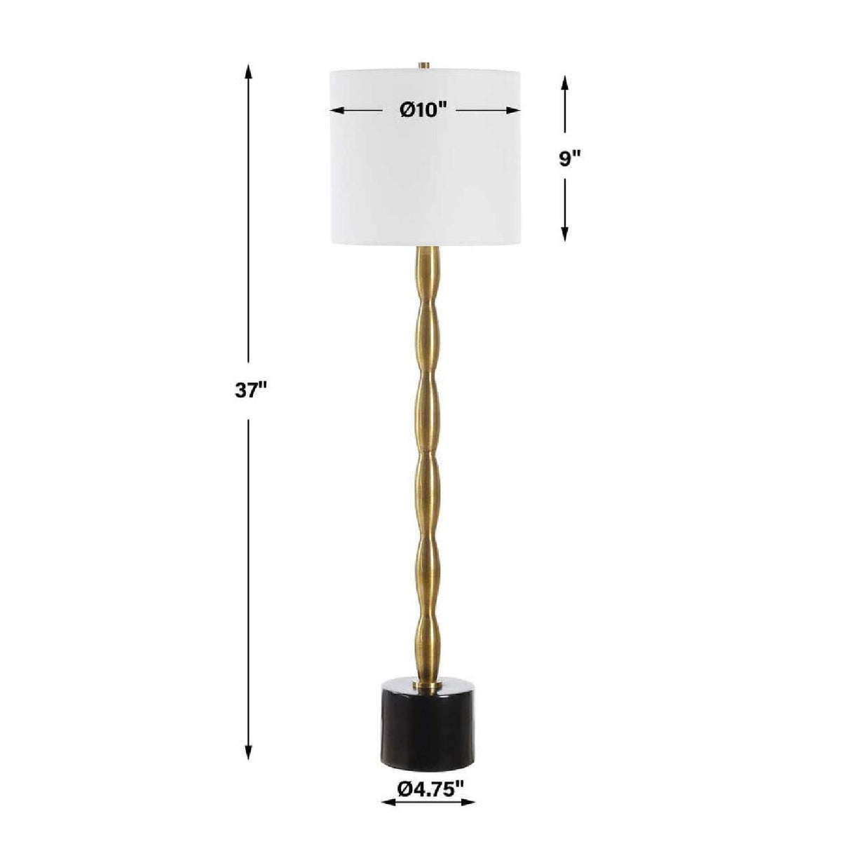 Antique Brass Stem Buffet Lamp | Uttermost Ezra
