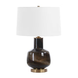 Smoky Black Glass Table Lamp | Uttermost Buchanan