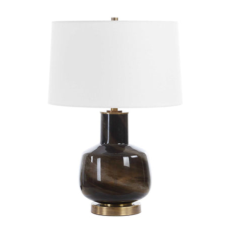 Smoky Black Glass Table Lamp | Uttermost Buchanan