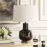 Smoky Black Glass Table Lamp | Uttermost Buchanan