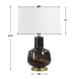 Smoky Black Glass Table Lamp | Uttermost Buchanan