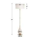 White Man-Made Stone Floor Lamp | Uttermost Dewdrop