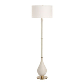 White Man-Made Stone Floor Lamp by Uttermost Dewdrop