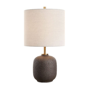 Textured Black Ceramic Buffet Lamp by Uttermost Blacktop