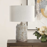 Etched Gray Ceramic Table Lamp | Uttermost Graydon