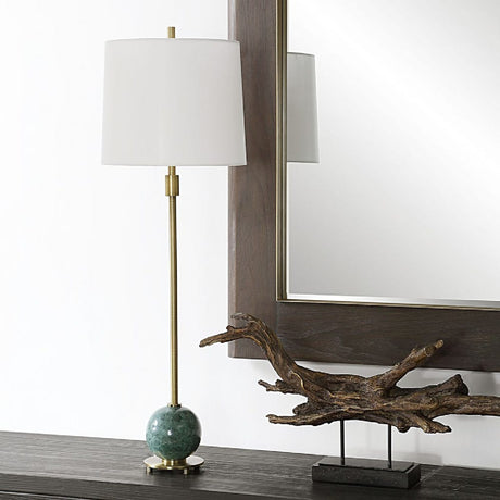 Green Marble Orb Buffet Lamp | Uttermost Bledel