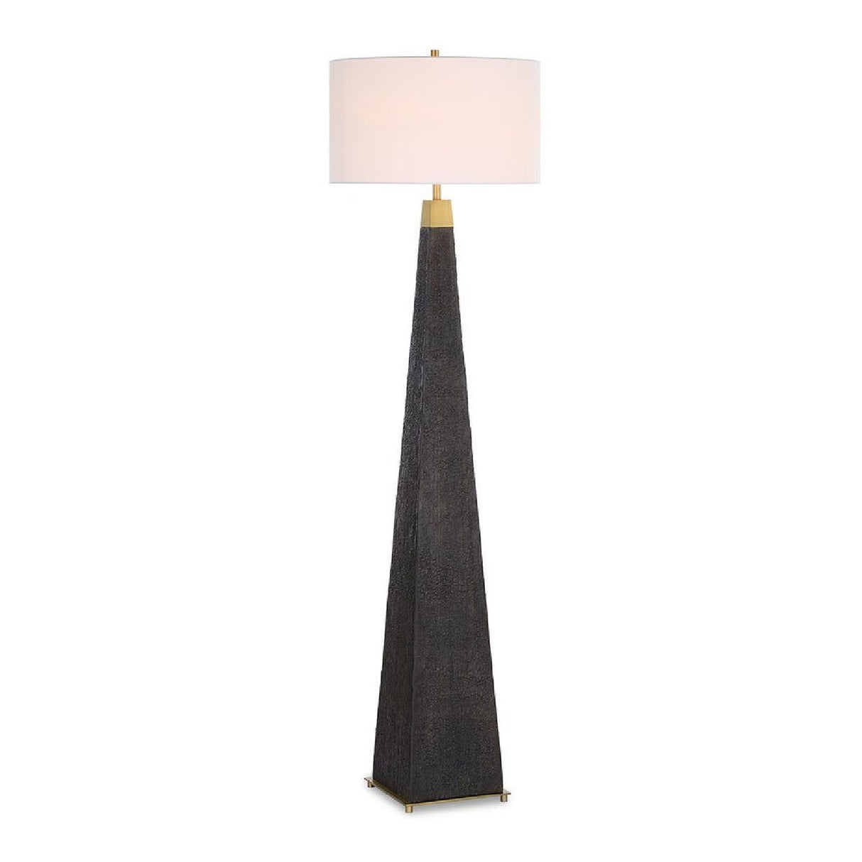 Tapered Burned Wood-Look Floor Lamp | Uttermost Lathey