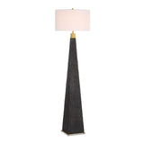 Tapered Burned Wood-Look Floor Lamp | Uttermost Lathey