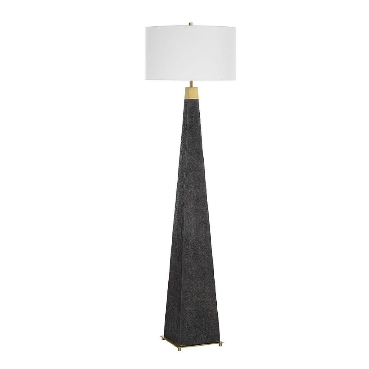 Tapered Burned Wood-Look Floor Lamp | Uttermost Lathey