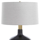 Modern European furniture - Mottled Black Ceramic Table Lamp - www.oroa.com