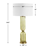 Modern European furniture - Transparent Green Glass Table Lamp - www.oroa.com