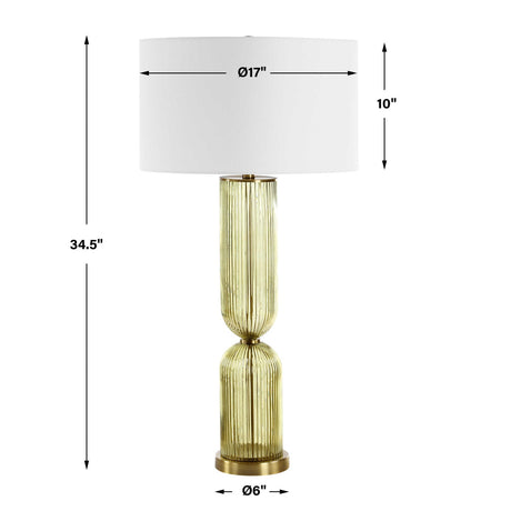 Modern European furniture - Transparent Green Glass Table Lamp - www.oroa.com