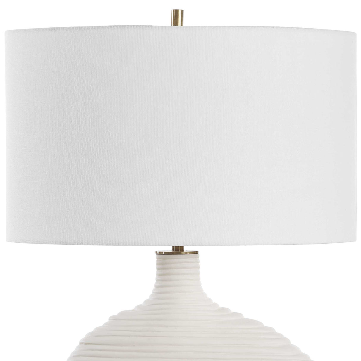 Modern European furniture - White Ceramic Organic-Shaped Table Lamp - www.oroa.com