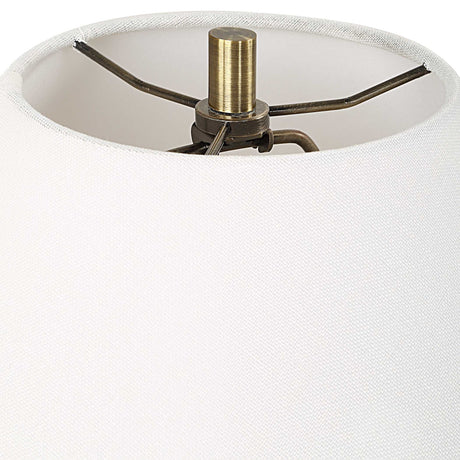 Modern European furniture - Blue Glaze Ceramic Table Lamp - www.oroa.com