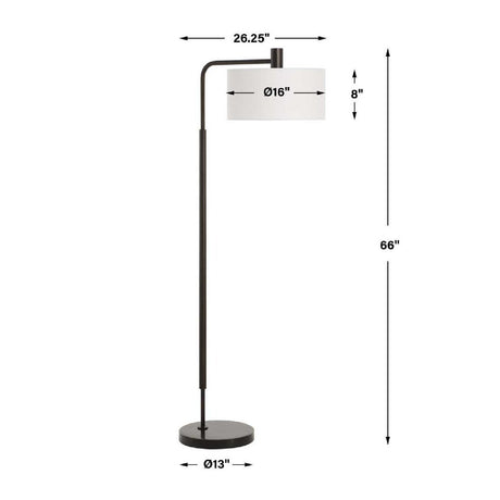 Bronze Steel Floor Lamp | Uttermost Richie