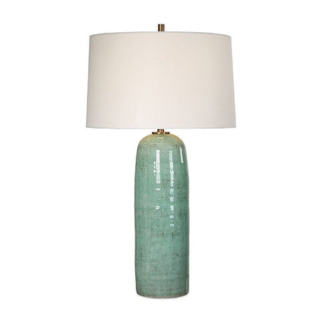 Crackled Teal Ceramic Table Lamp | Uttermost Andale